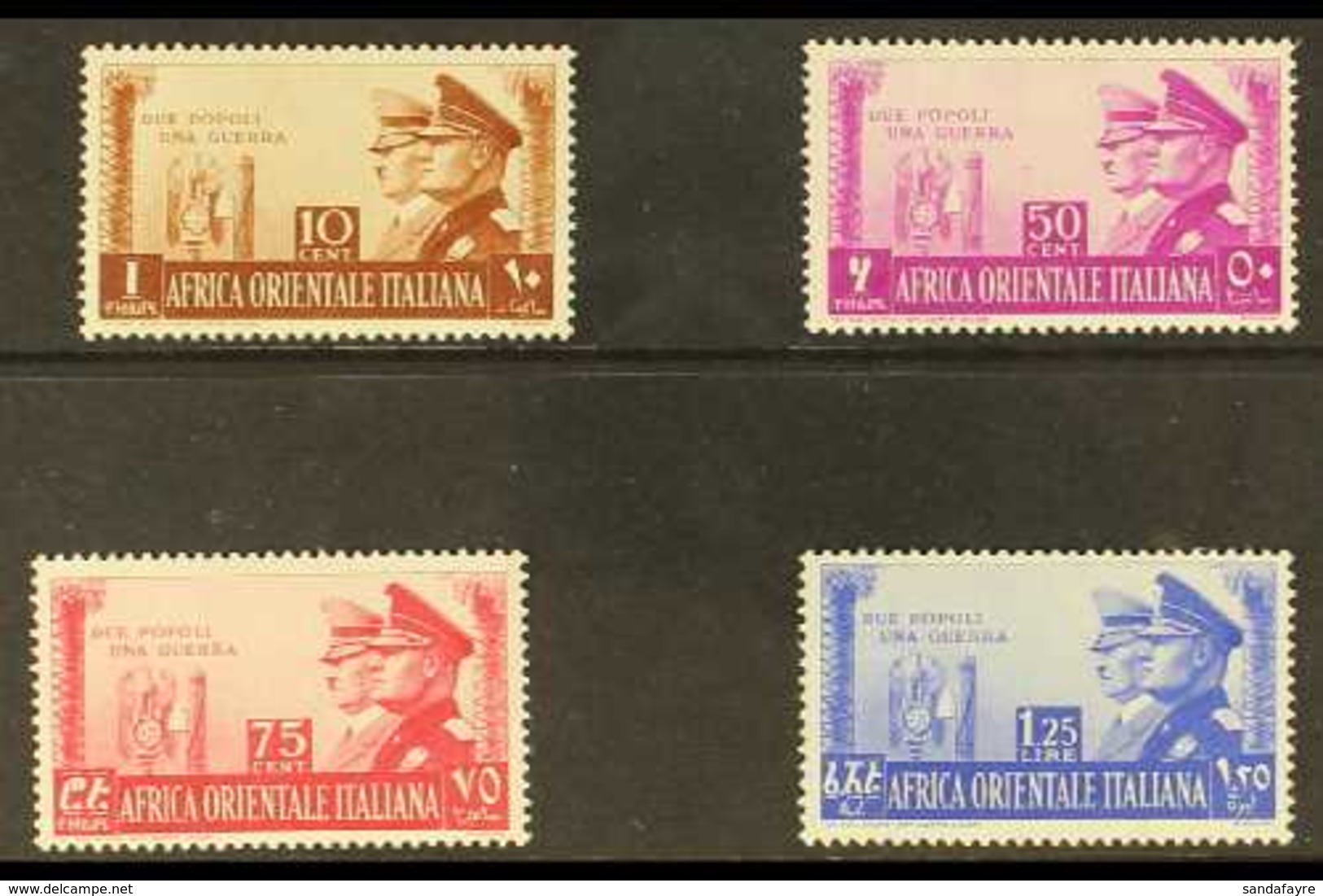 ITALIAN EAST AFRICA 1941 German-Italian Friendship Complete Unissued Set, Sassone 41/44, Superb Mint, Lovely Fresh Colou - Other & Unclassified