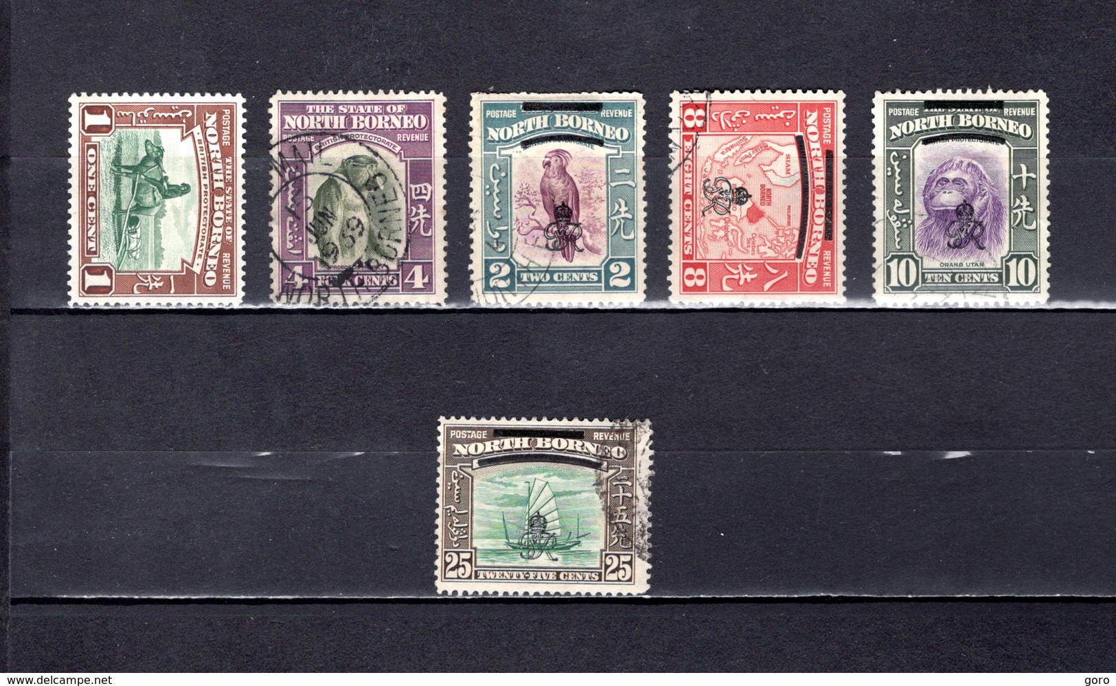 Borneo Del Norte   1938-47     Y&T  Nº    242-245-260-264/265-269 - Borneo Septentrional (...-1963)