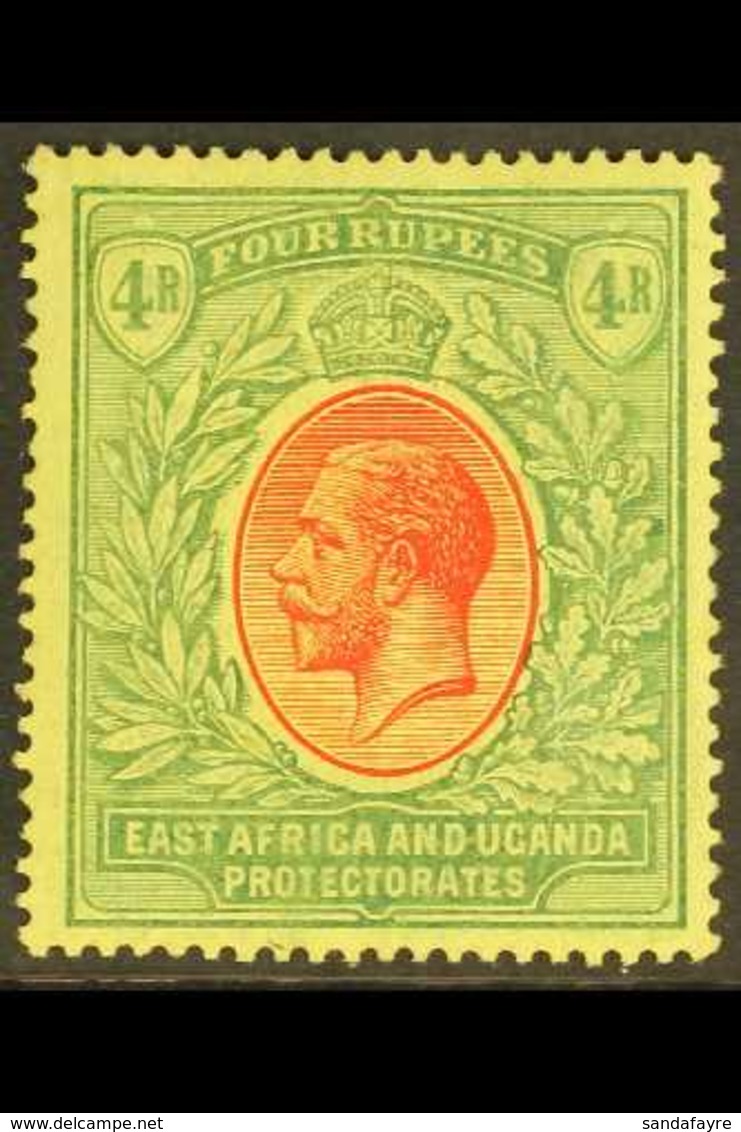 1912 - 21 4r Red And Green On Pale Yellow, Wmk MCA, Geo V, SG 56a, Very Fine Mint. For More Images, Please Visit Http:// - Vide