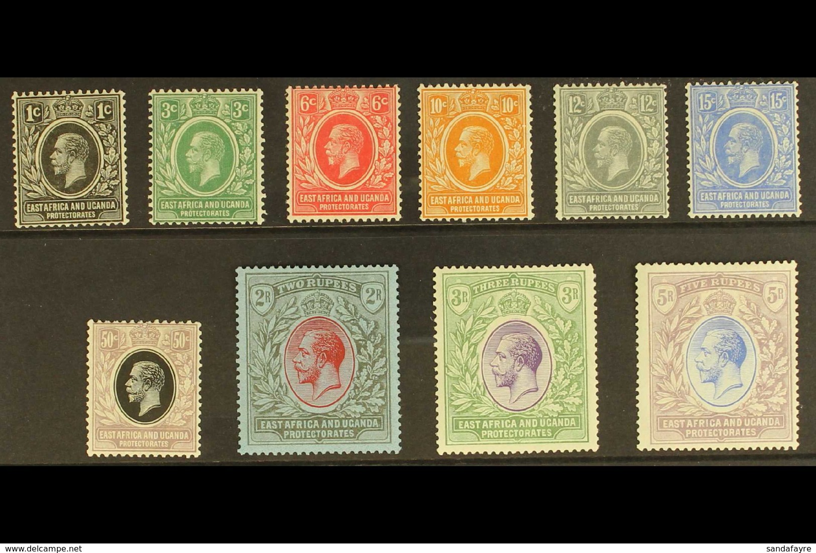 1921 Geo V Set To 5r Complete, Wmk Script, SG 65/74 , Very Fine Mint. (10 Stamps) For More Images, Please Visit Http://w - Vide