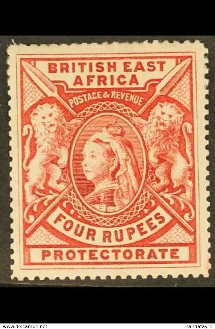 BRITISH EAST AFRICA 1897 4r Carmine, SG 95, Mint, Just Trimmed Perfs At Top. Cat £500 For More Images, Please Visit Http - Vide