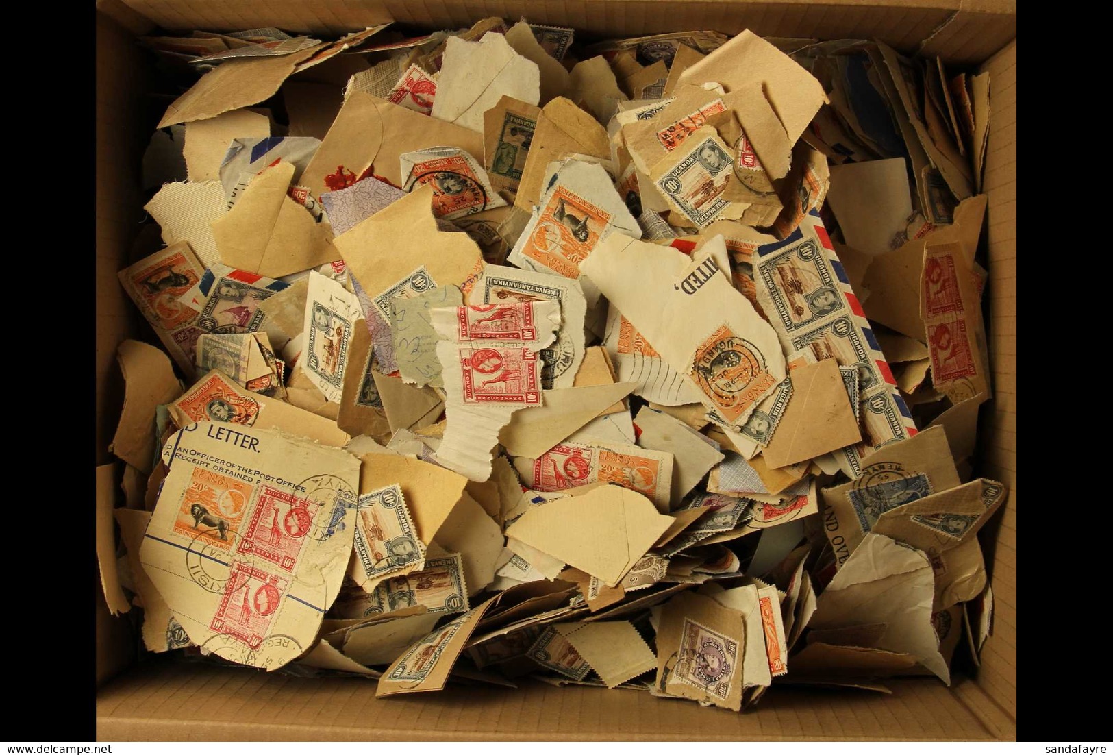 KILOWARE 1KG+ Mainly On Paper A Used 1930's To 1960's Unchecked & Unsorted KUT Stamps From The Reigns Of KGV, KGVI & QEI - Vide