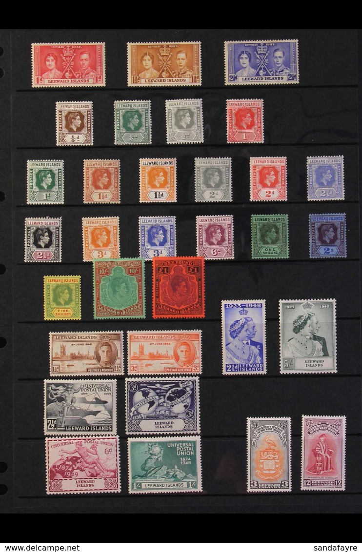 1937-1951 KGVI COMPLETE  MINT COLLECTION. An Attractive Complete Basic Run From The 1937 Coronation (SG 92) Right Throug - Leeward  Islands