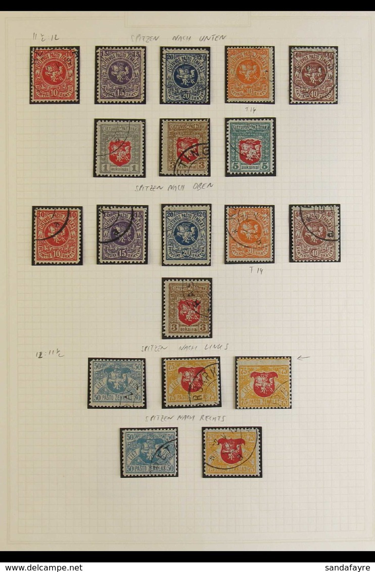 1919-1940 VERY FINE USED COLLECTION A Clean And Attractive Collection On Album Pages With A High Level Of Completion For - Lithuania