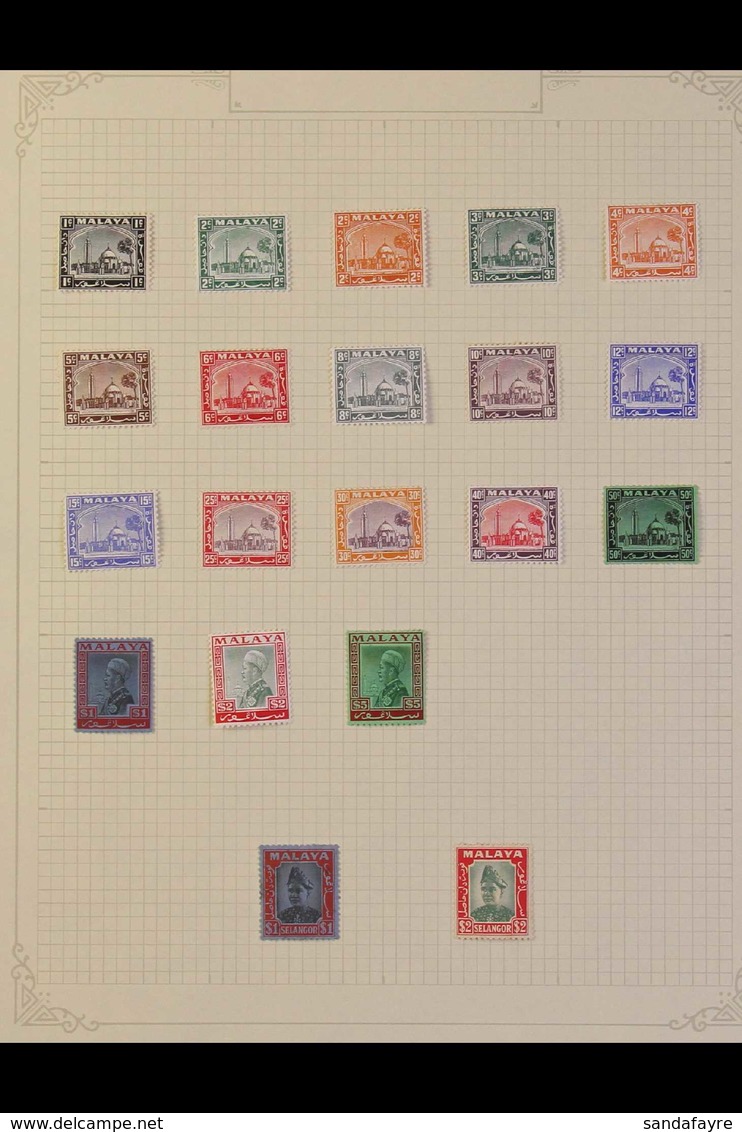SELANGOR 1935 - 1962 Complete Mint Collection, SG 68 - 135, Lovely Fresh Lot. (68 Stamps) For More Images, Please Visit  - Otros & Sin Clasificación