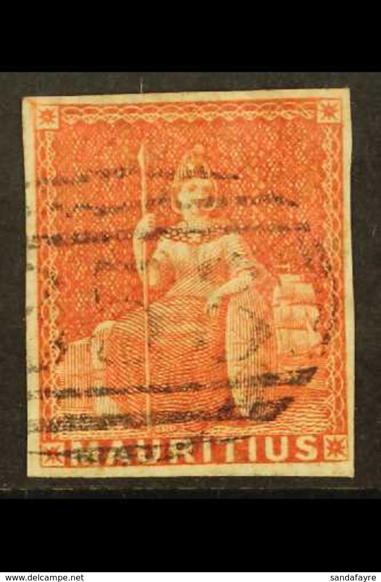 1858-62 6d Vermilion, SG 28, Very Fine Used With Light Neat "B53" Cancel, Four Margins, Fresh, Signed Richter. For More  - Mauricio (...-1967)