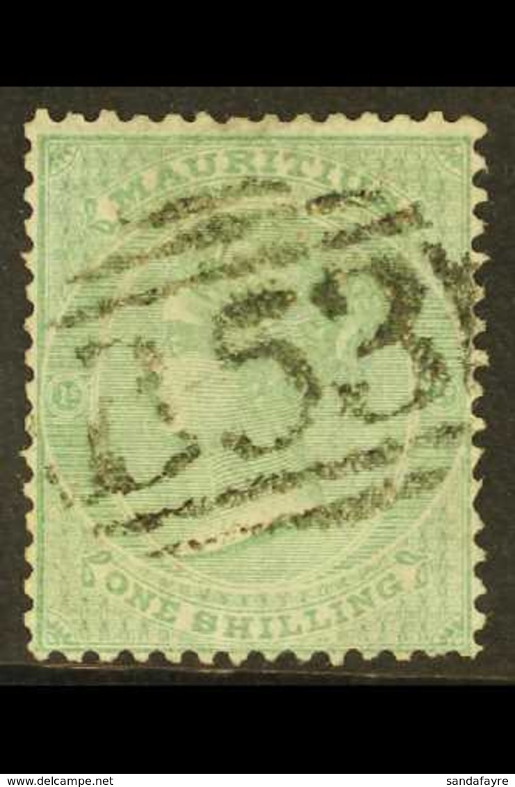 1860-3 1s Green, No Watermark, Perf.14, SG 53, Fine Used. For More Images, Please Visit Http://www.sandafayre.com/itemde - Mauritius (...-1967)