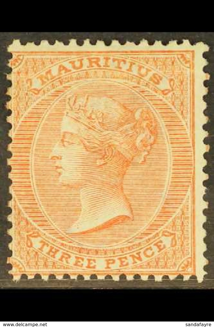 1863 3d Dull Red, Wmk CC, SG 61a, Fine Mint Part Og. For More Images, Please Visit Http://www.sandafayre.com/itemdetails - Mauricio (...-1967)