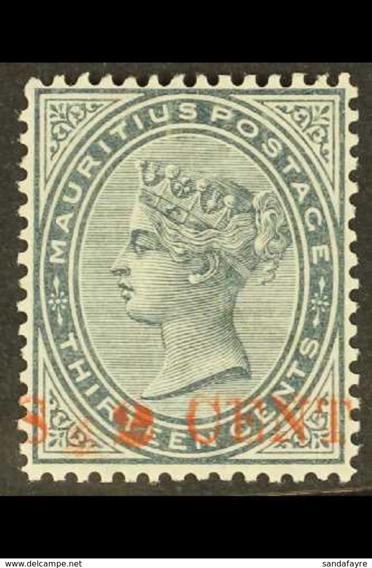 1887 2c On 13c Slate, Surcharged In Red, Variety "surcharge Double", SG 117b, Very Fine Mint. Signed Kohler. For More Im - Mauricio (...-1967)