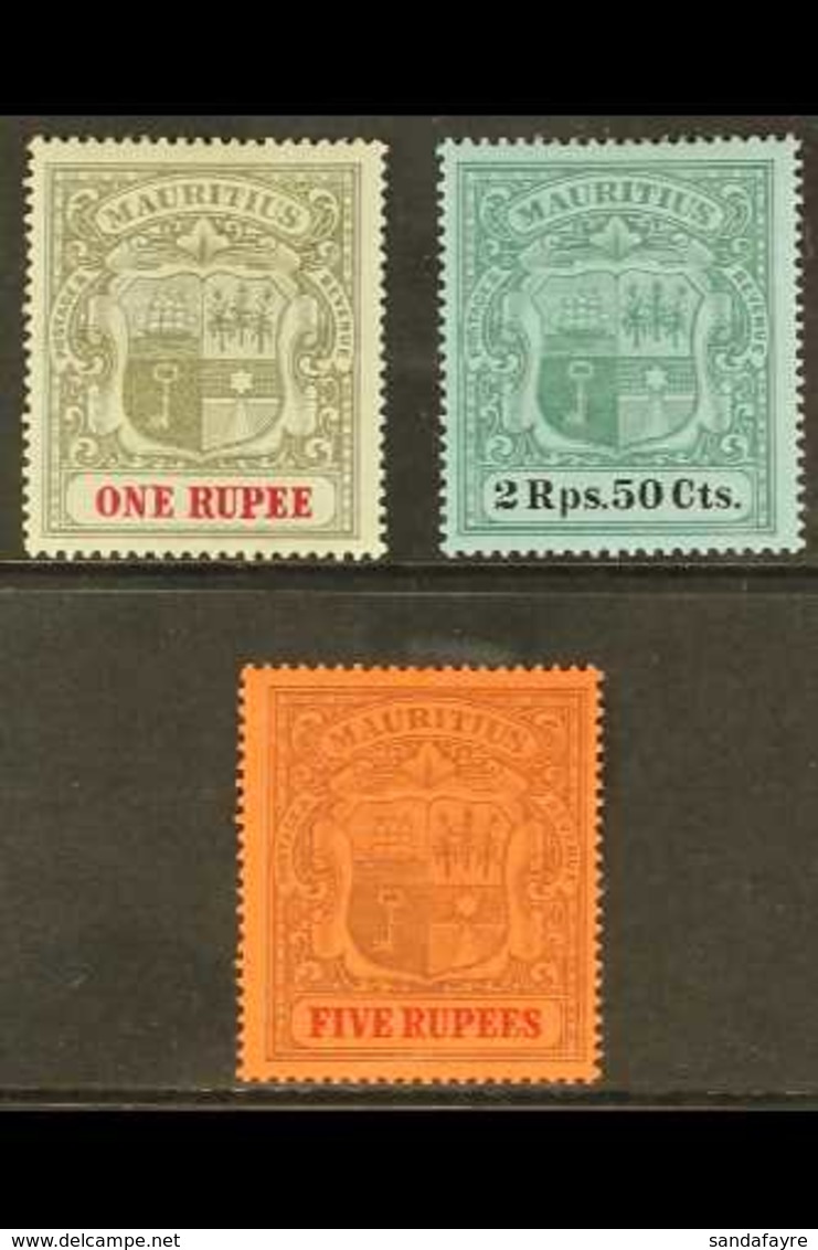 1900 1r To 5r High Values Complete, SG 153/5, Very Fine And Fresh Mint. (3 Stamps) For More Images, Please Visit Http:// - Mauritius (...-1967)