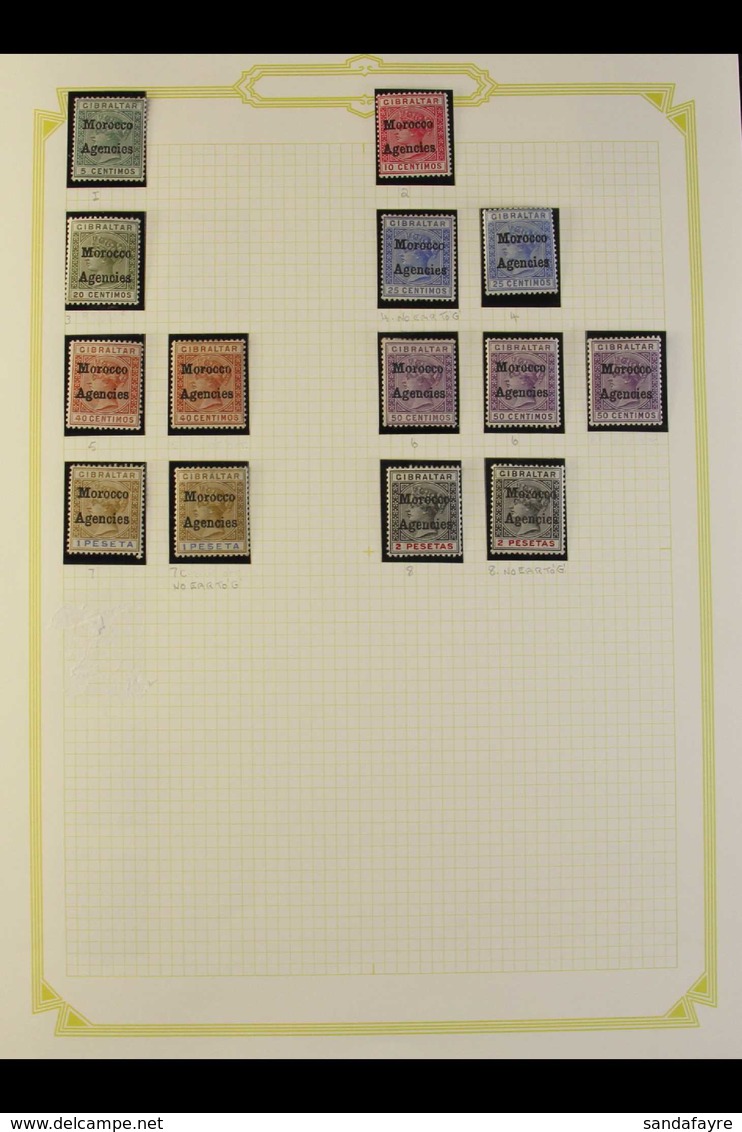 GIBRALTAR OVERPRINTED 1898-1900 QV Fine Mint Lightly Duplicated Collection. With 1898-1900 To 2p (2) Including 25c, 1p A - Other & Unclassified