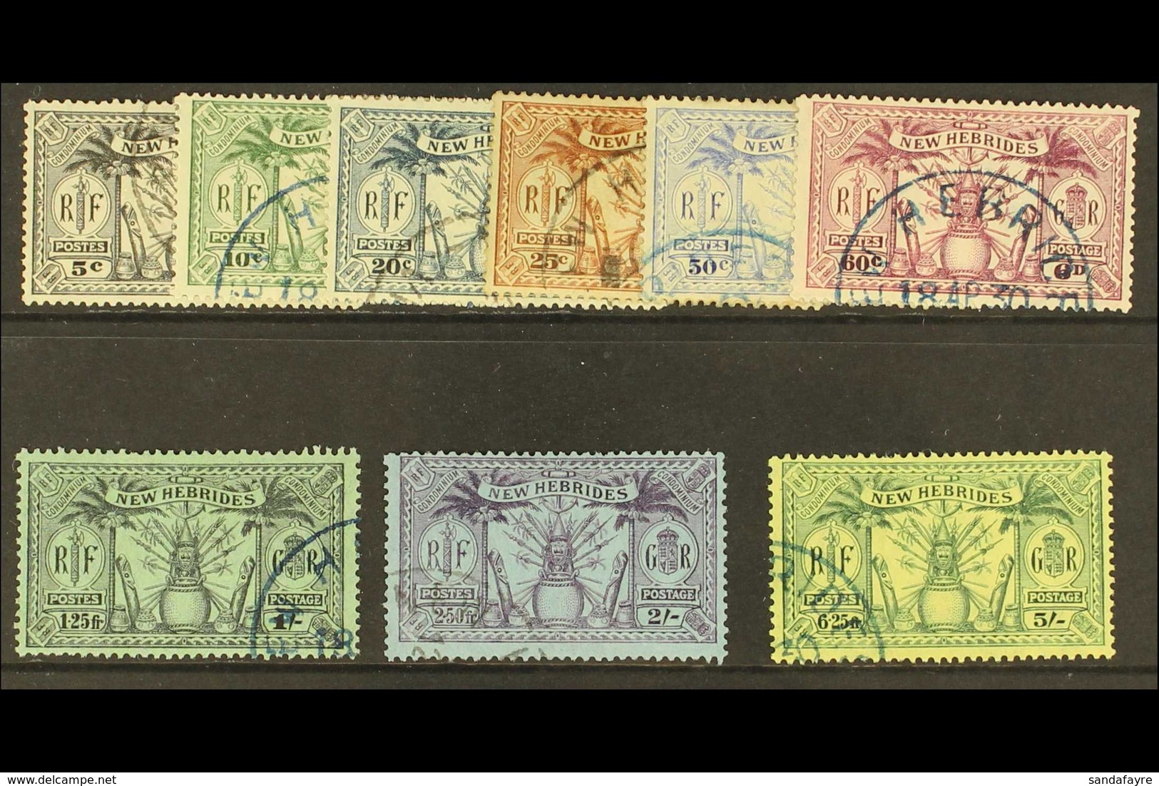 ENGLISH 1925 Complete Set, SG 43/51, Fine Cds Used. (9 Stamps) For More Images, Please Visit Http://www.sandafayre.com/i - Other & Unclassified