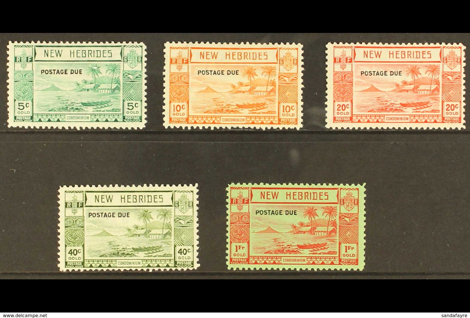 ENGLISH 1938 Postage Due Set, SG D6/10, Fine Mint. (5 Stamps) For More Images, Please Visit Http://www.sandafayre.com/it - Sonstige & Ohne Zuordnung