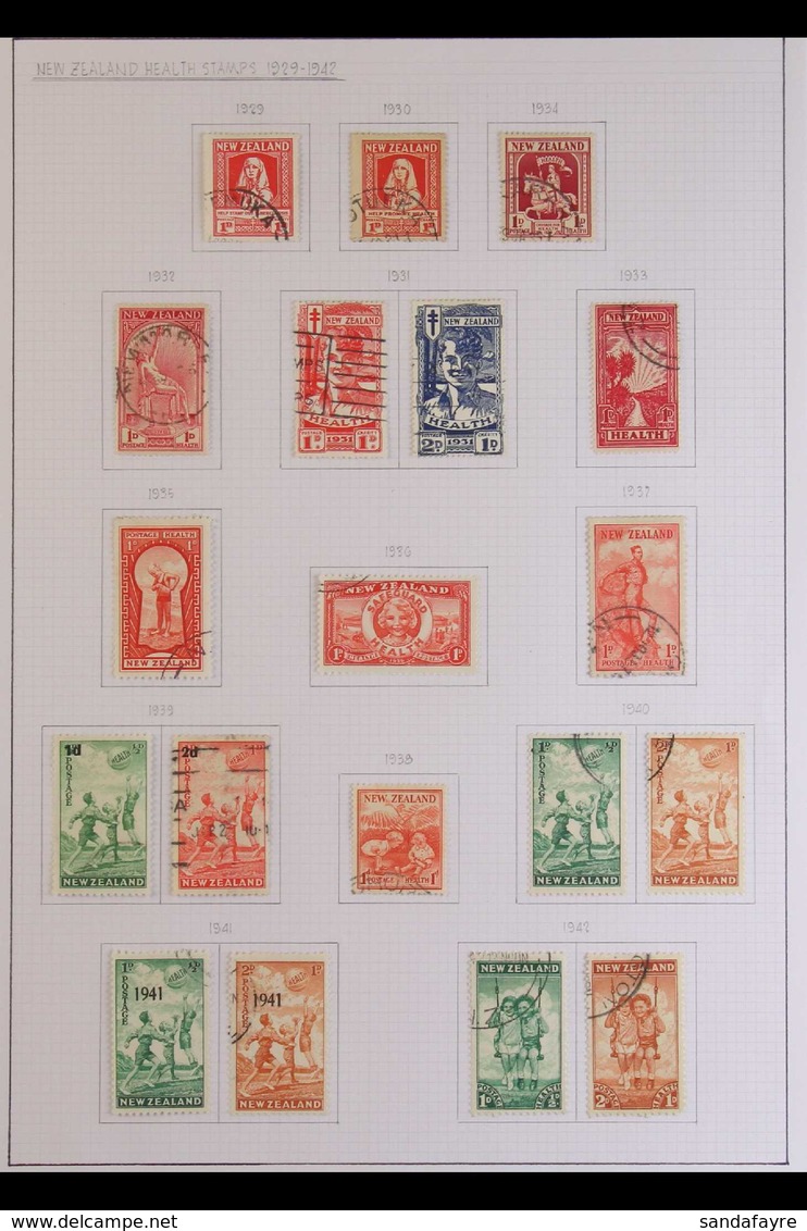 1929-1982 USED HEALTH STAMP COLLECTION An Attractive Collection Presented On Sleeved Album Pages & A Stock Page That Inc - Andere & Zonder Classificatie