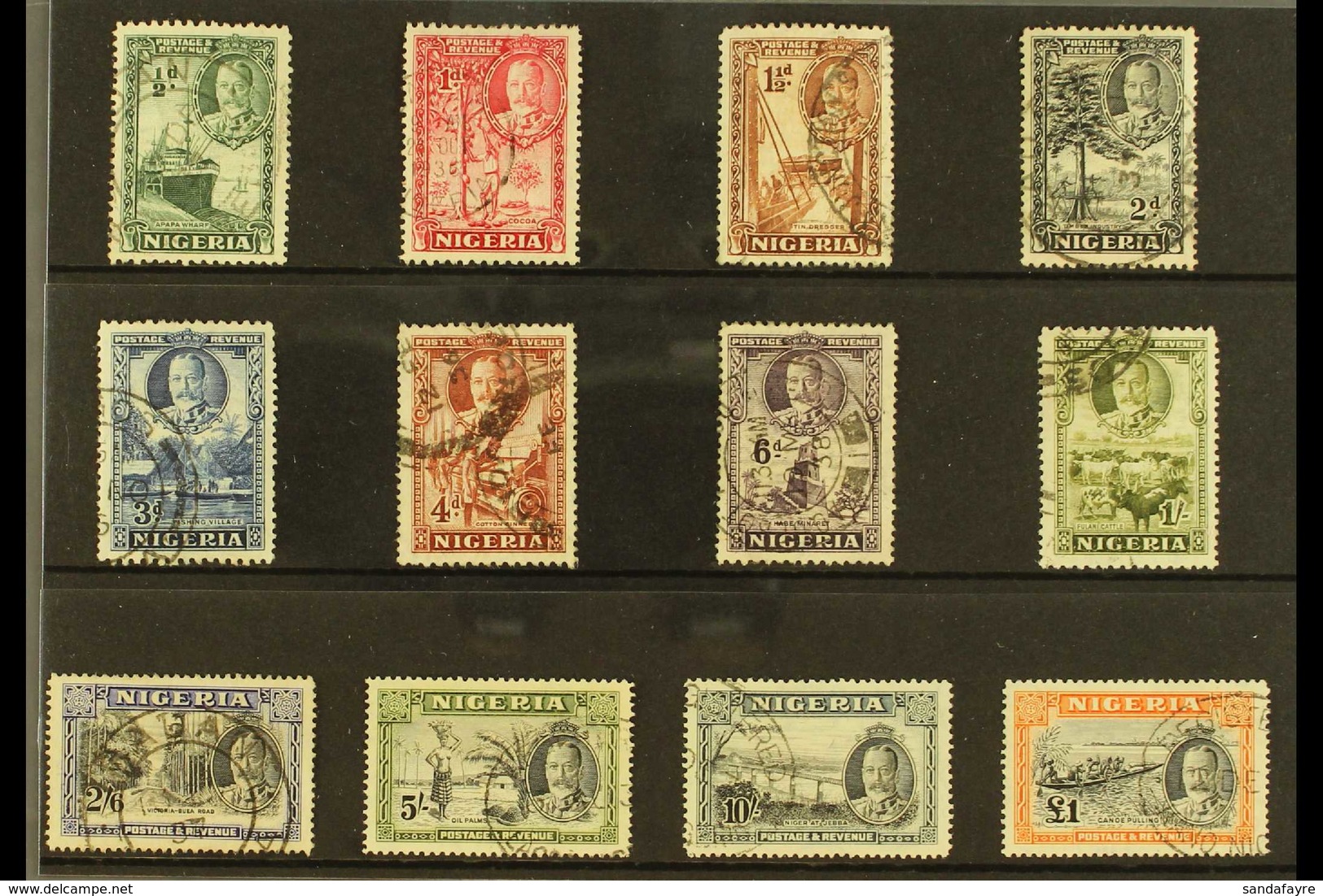 1936 Definitive Pictorial Set, SG 34/45, Cds Used (12 Stamps) For More Images, Please Visit Http://www.sandafayre.com/it - Nigeria (...-1960)