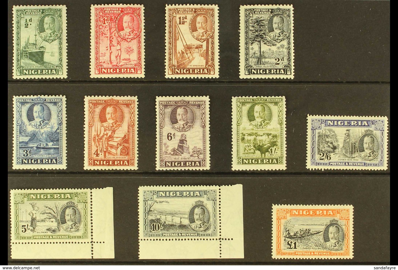 1936 Pictorial Definitive Set, SG 34/45, Very Fine Mint (12 Stamps) For More Images, Please Visit Http://www.sandafayre. - Nigeria (...-1960)