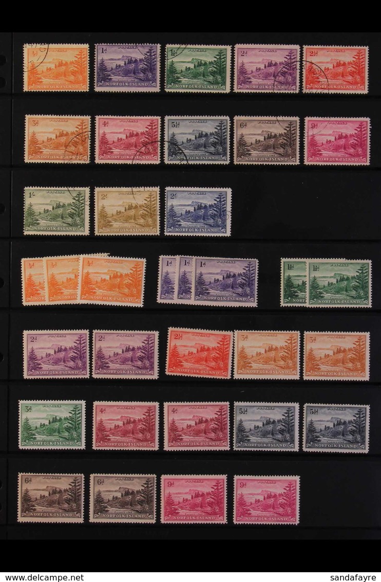 1947-92 FINE MINT COLLECTION Includes 1947-59 Defins Set (plus Most Values Used), 1960-2 Defins Set Less 5s, 1970-1 Bird - Norfolk Eiland