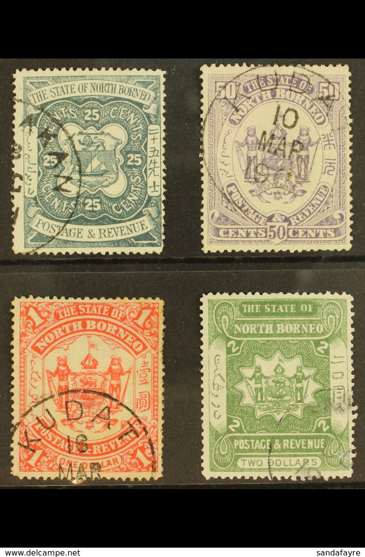 1894 Set To $2 Dull Green, SG 81/84, Very Fine Used, The $ With Faults (4 Stamps) For More Images, Please Visit Http://w - Borneo Septentrional (...-1963)