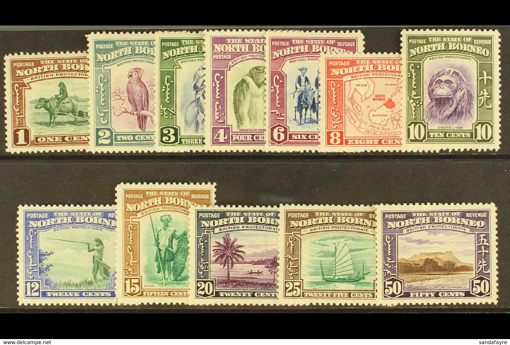 1939 Pictorial Set Complete To 50c, SG 303/14, Very Fine Mint. (12 Stamps) For More Images, Please Visit Http://www.sand - Borneo Septentrional (...-1963)