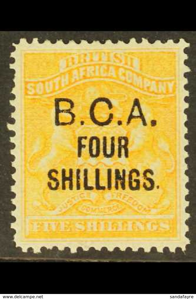 1892-93 4s On 5s Orange-yellow, SG 19, Very Fine Mint. For More Images, Please Visit Http://www.sandafayre.com/itemdetai - Nyasaland (1907-1953)