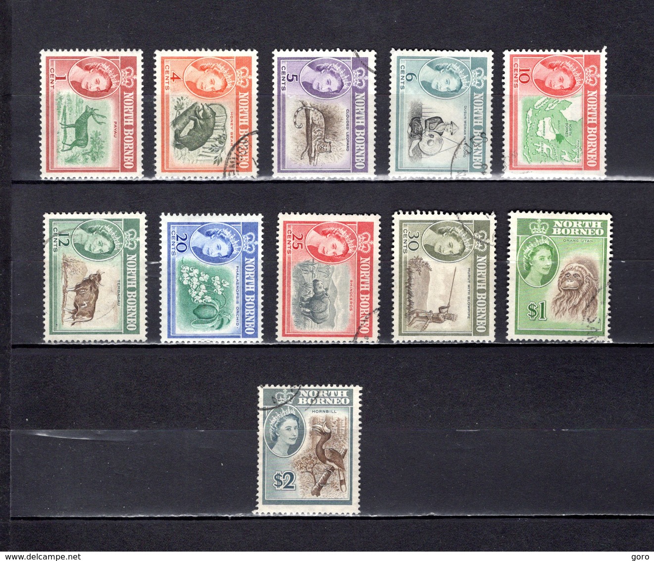 Borneo Del Norte   1961     Y&T  Nº    315/323-327/328 - Borneo Septentrional (...-1963)