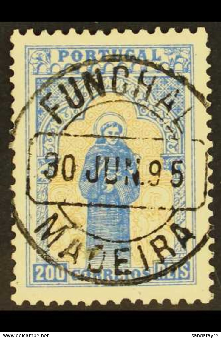 1895 200r St Anthony, SG 338, Superb Used With Upright Central Funchal Madeira Cds Cancel.  For More Images, Please Visi - Autres & Non Classés