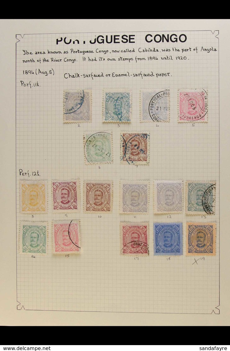 PORTUGUESE CONGO 1894-1920 All Different Collection Written Up On Leaves, Well Represented Throughout. With 1894 Range T - Andere & Zonder Classificatie