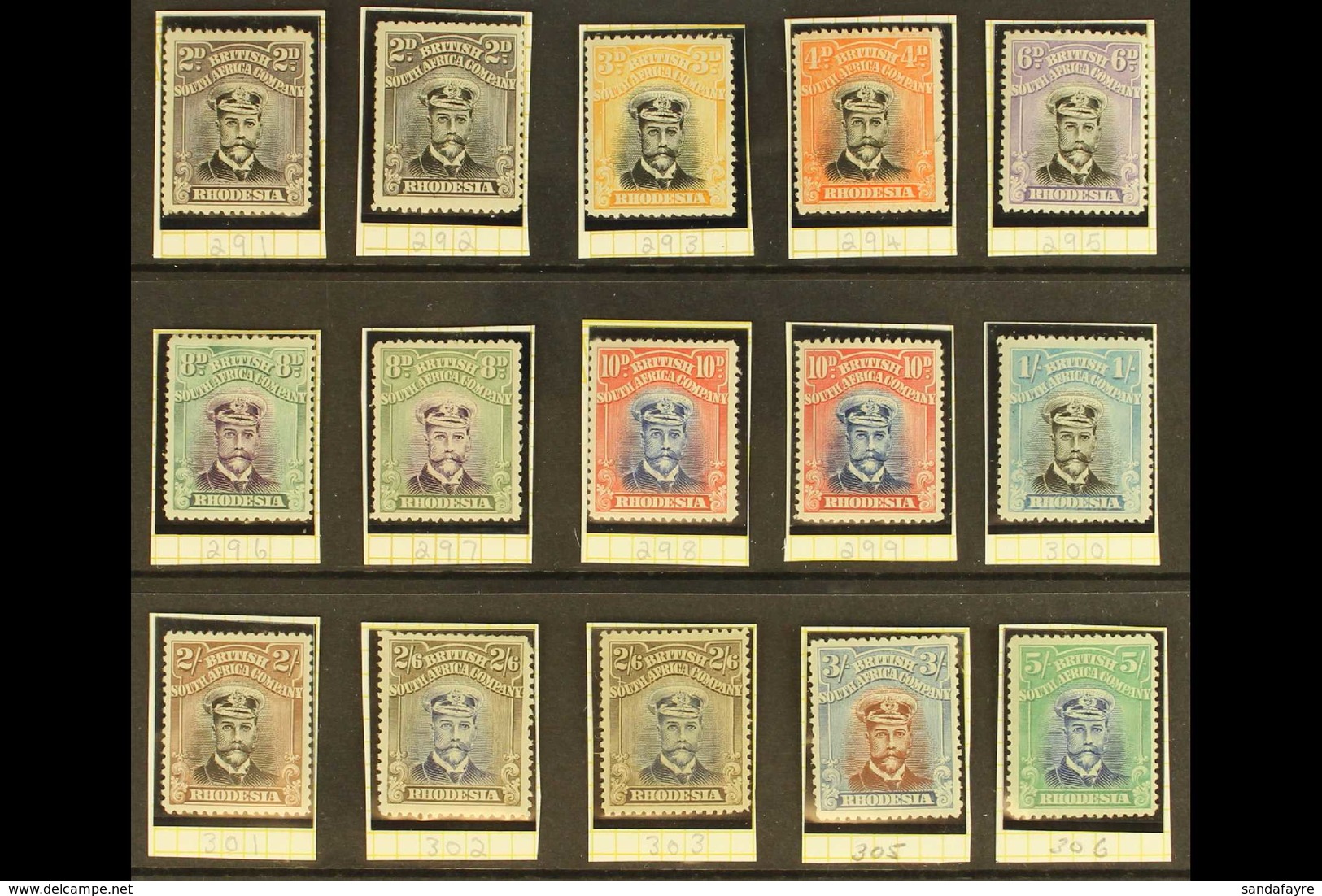 1922-24 VERY FINE MINT "ADMIRALS" An Attractive All Different Collection Of The Double Plates, Head Die III, Perf 14 Iss - Sonstige & Ohne Zuordnung