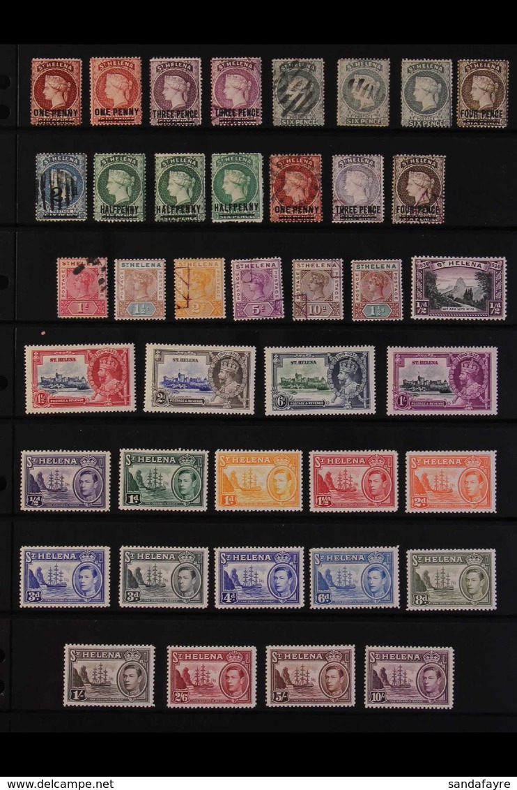 1864-1990s MINT & USED COLLECTION / ACCUMULATION Includes Range Of QV Issues, Few Mint KEVII Stamps, 1912-16 To 3d Mint, - Saint Helena Island