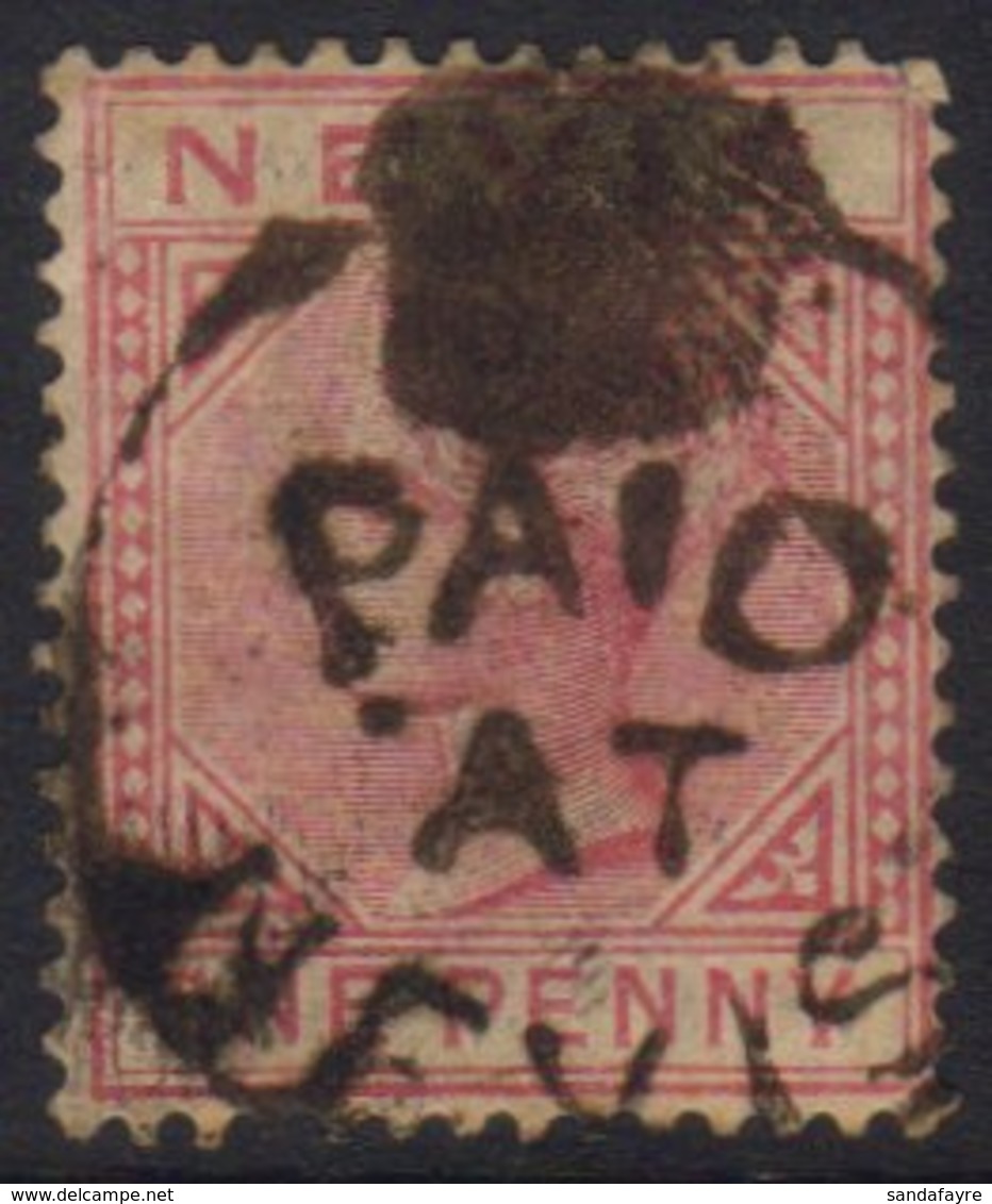 1883 "PAID AT NEVIS" 1d Dull Rose SG 27, With Large Part Upright "PAID AT NEVIS" Crowned Circle, SG States Used During S - San Cristóbal Y Nieves - Anguilla (...-1980)