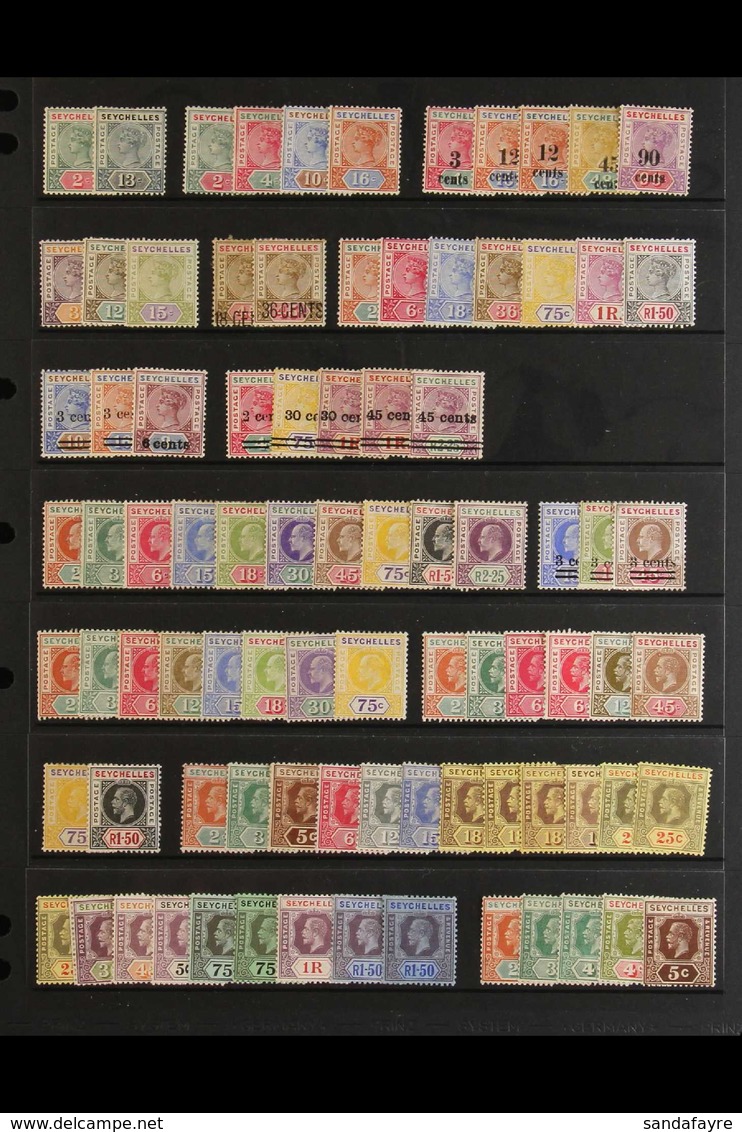 1890-1952 VERY FINE MINT COLLECTION Incl. 1890-92 Die II To 16c, 1893 Both 12c On 16c, 45c On 48c And 90c On 96c,1896 18 - Seychelles (...-1976)