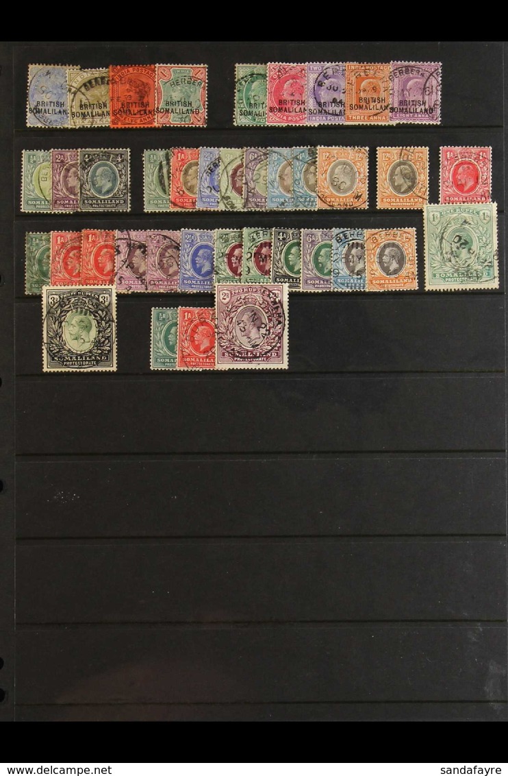 1903-21 FINE USED COLLECTION Incl. 1903 Opt At Foot QV 2½a To 1r, 1905-11 2½a To 12a (both Papers), 1912-19 Set To 1r An - Somaliland (Protettorato ...-1959)