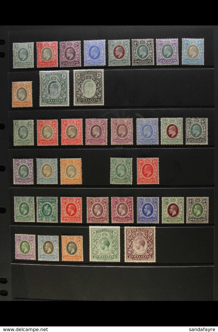 1903-35 ALL DIFFERENT MINT COLLECTION Includes 1904 Set Complete To 1r Plus 3r, 1909 Complete Set Incl 1a And 2a Both Pa - Somaliland (Protectoraat ...-1959)