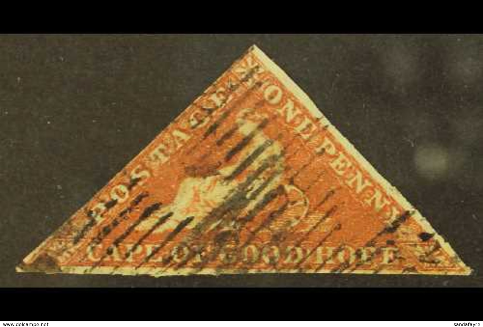 CAPE OF GOOD HOPE 1853 1d Brick Red On Lightly Blued Paper, SG 3, Used With 3 Margins. Cat £350 For More Images, Please  - Non Classificati