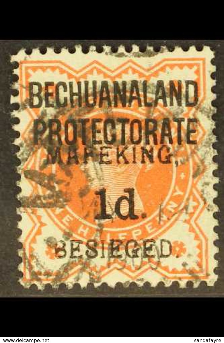 MAFEKING SIEGE 1900 1d On ½d Vermilion Of Bechuanaland Protectorate, SG 6, Fine Used With May 14th Cds. For More Images, - Unclassified