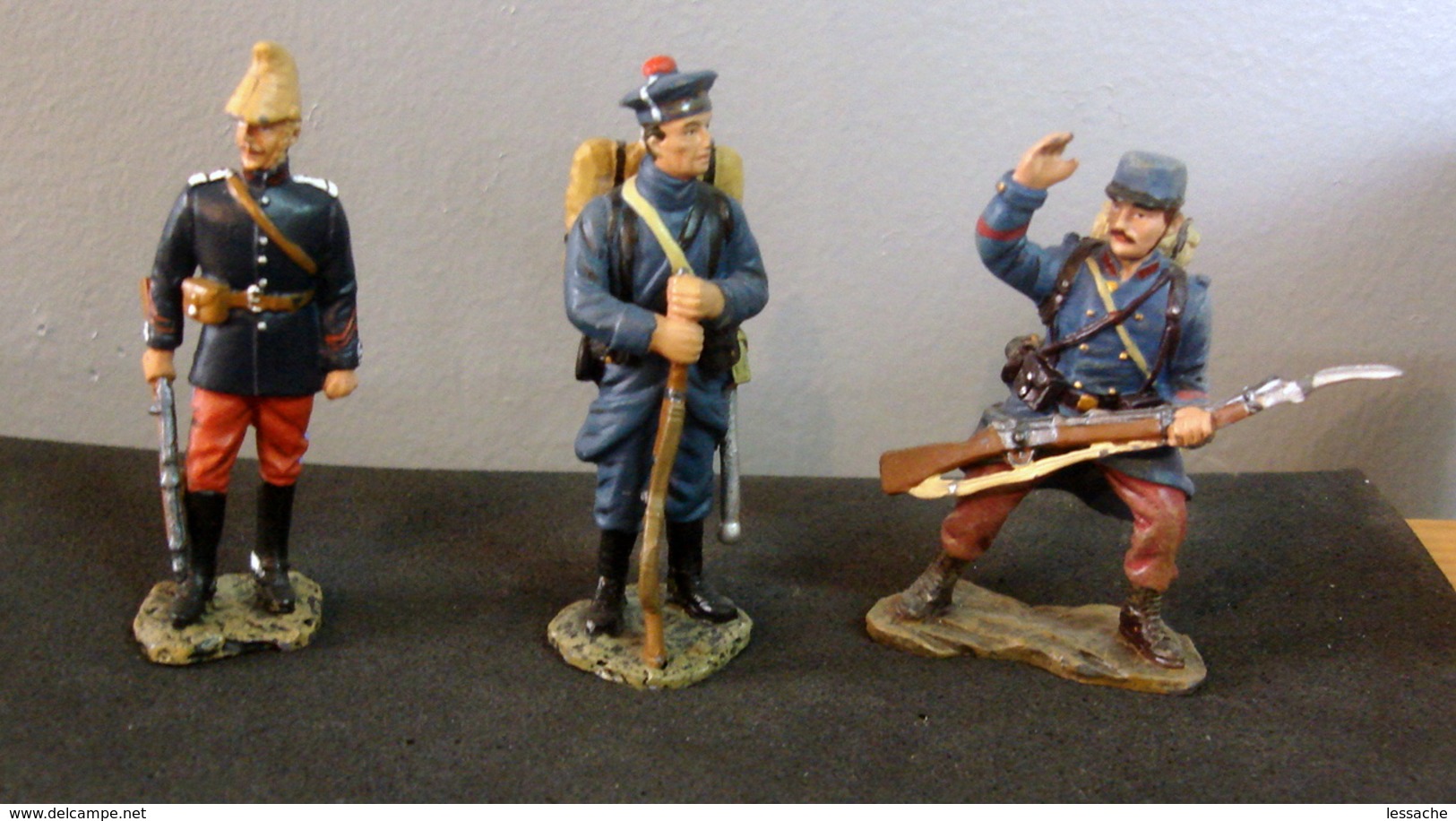 Soldats De Plomb, Armée Française 1914 , 3 Figurines - Soldats De Plomb