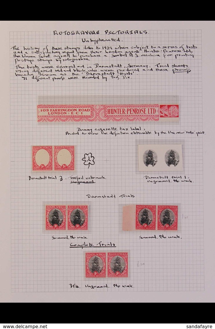 1929 DARMSTADT TRIALS Nice Group Of Items Written Up On An Album Page, We See Hunter-Penrose Dummy Cigarette Label In Ro - Sin Clasificación