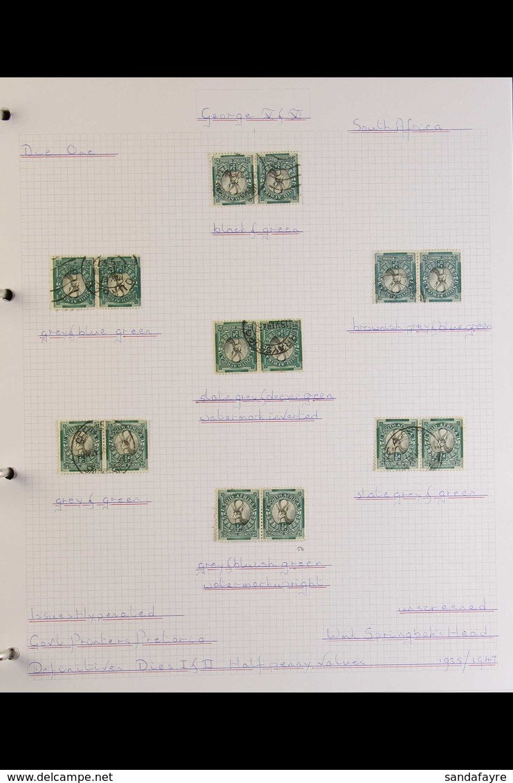 1930-52 AWESOME FINE USED COLLECTION Principally A KGVI Collection, Neatly Written Up In An Album, We See Definitives In - Non Classificati