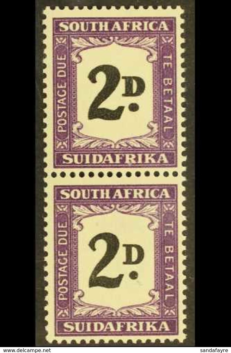 POSTAGE DUE - VARIETY 1948-9 2d Thick, Double "2D." In Vertical Pair With Normal, SG D36a, Never Hinged Mint. For More I - Zonder Classificatie