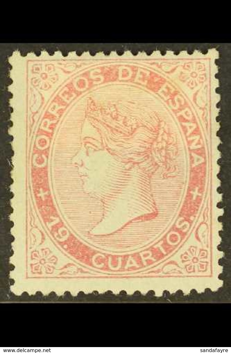 1867 19c Pale Rose (SG 102, Edifil 90, Michel 83), Unused No Gum, Thin Covered By Paper Hinge, Fresh Colour, Cat £1,500. - Otros & Sin Clasificación