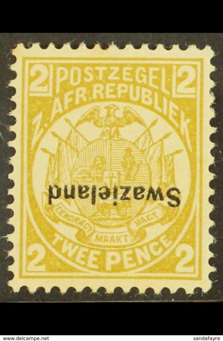 1889-90 2d Olive-bistre Perf.12½, SG.5a, Mint, No Certificate And Presumed To Be A Faked Overprint For More Images, Plea - Swasiland (...-1967)