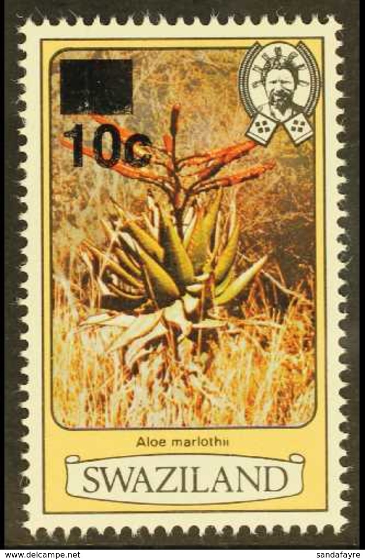 1984 10c On 4c Surcharge Perf 13½ Without Imprint Date, SG 471, Never Hinged Mint, Very Fresh. For More Images, Please V - Swasiland (...-1967)