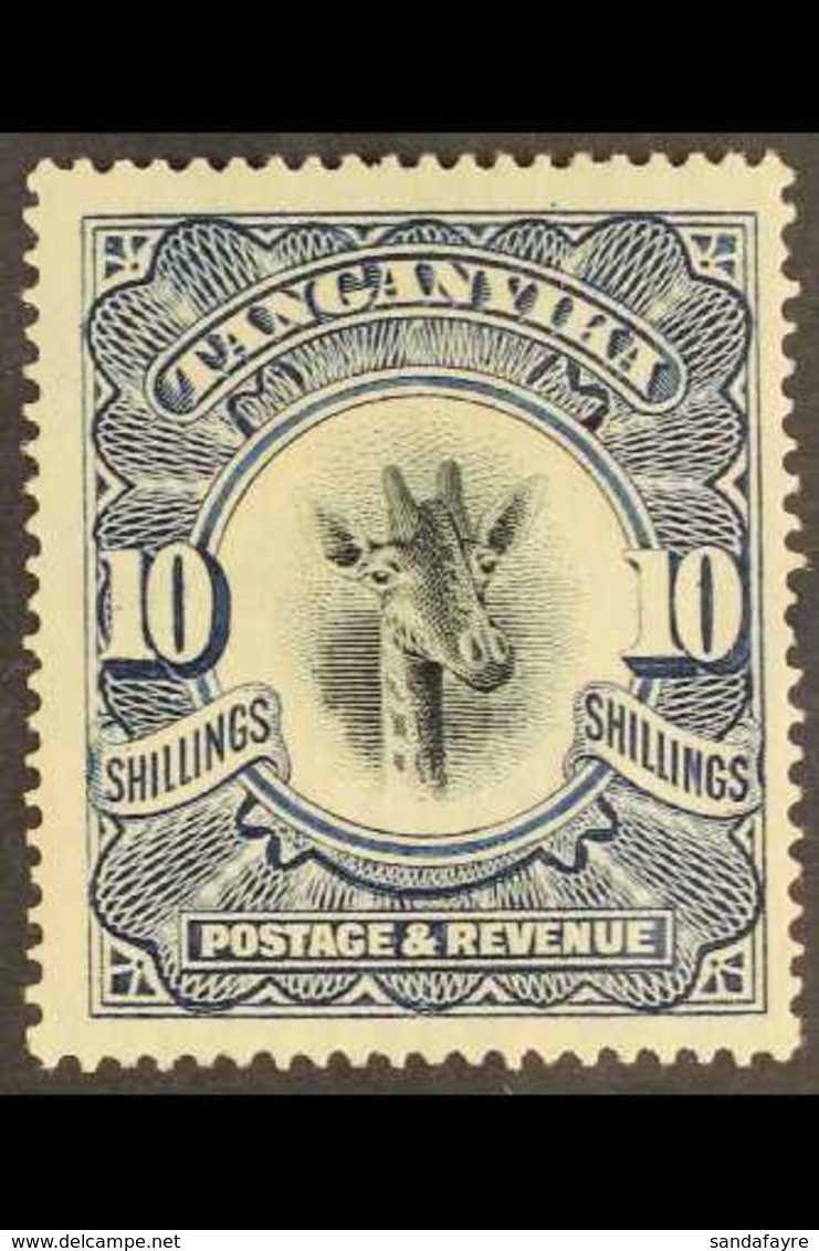 1922-24 10s Deep Blue Giraffe, Watermark Upright, SG 87a, Fine Mint For More Images, Please Visit Http://www.sandafayre. - Tanganyika (...-1932)