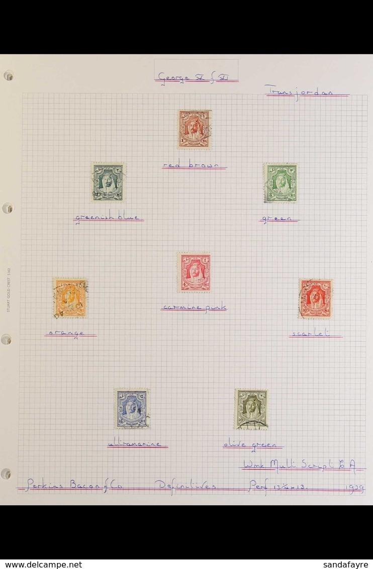 1930-47 FINE USED COLLECTION Principally A KGVI Collection We See The Perf.13½x13 Printings From The 1930-9 Defins Plus  - Giordania