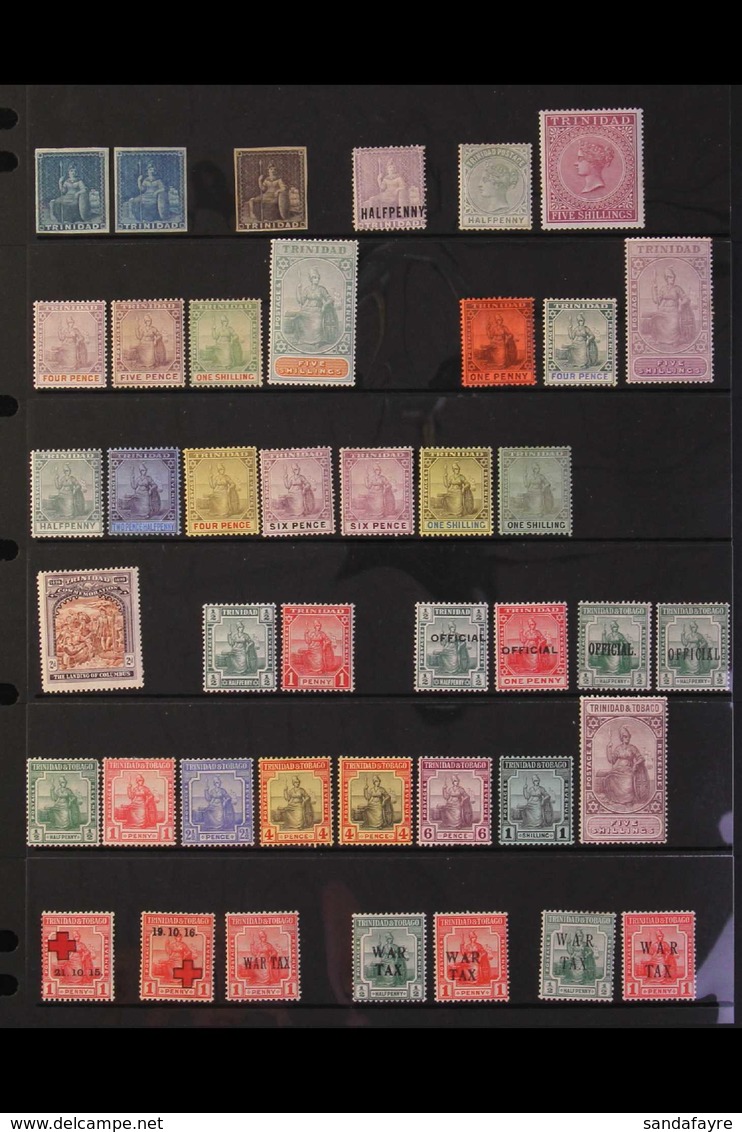 1851-1980 ATTRACTIVE MINT & USED RANGES On Pages & In Packets, Includes 1851-55 1d Blue (x2, Mint & Unused, Both With Fo - Trinidad En Tobago (...-1961)