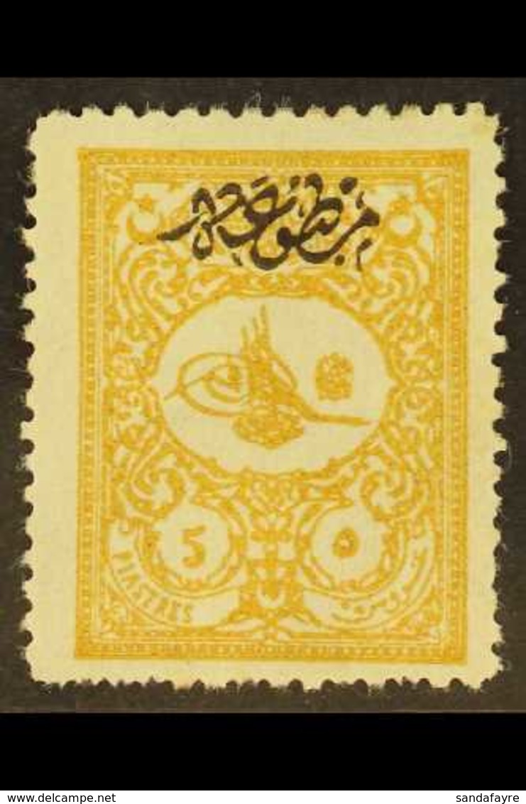 1901 5pi Yellow-buff Foreign Mail With Printed Matter Overprint (Michel 113 A, SG N194), Fresh Mint, Some Shortish Perfs - Sonstige & Ohne Zuordnung