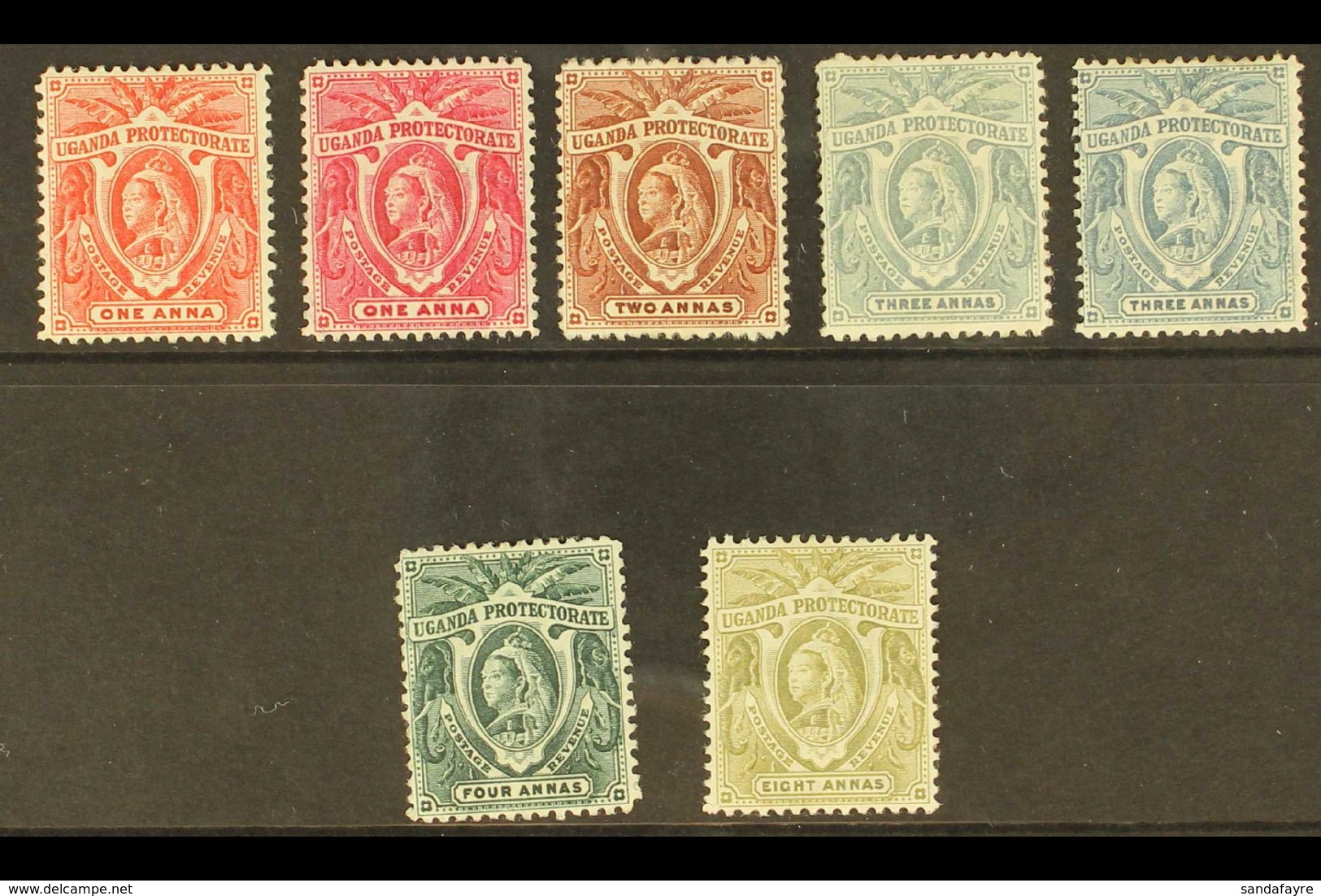 1898-1902 1a To 8a Complete Plus 1a & 3a Shades, SG 84/9, 84a, 87a, Good To Fine Mint (7 Stamps). For More Images, Pleas - Uganda (...-1962)