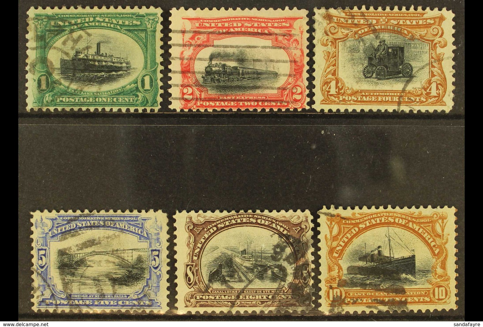 1901 Pan American Exposition Set, SG 300/305, Very Good To Fine Used. (6) For More Images, Please Visit Http://www.sanda - Other & Unclassified