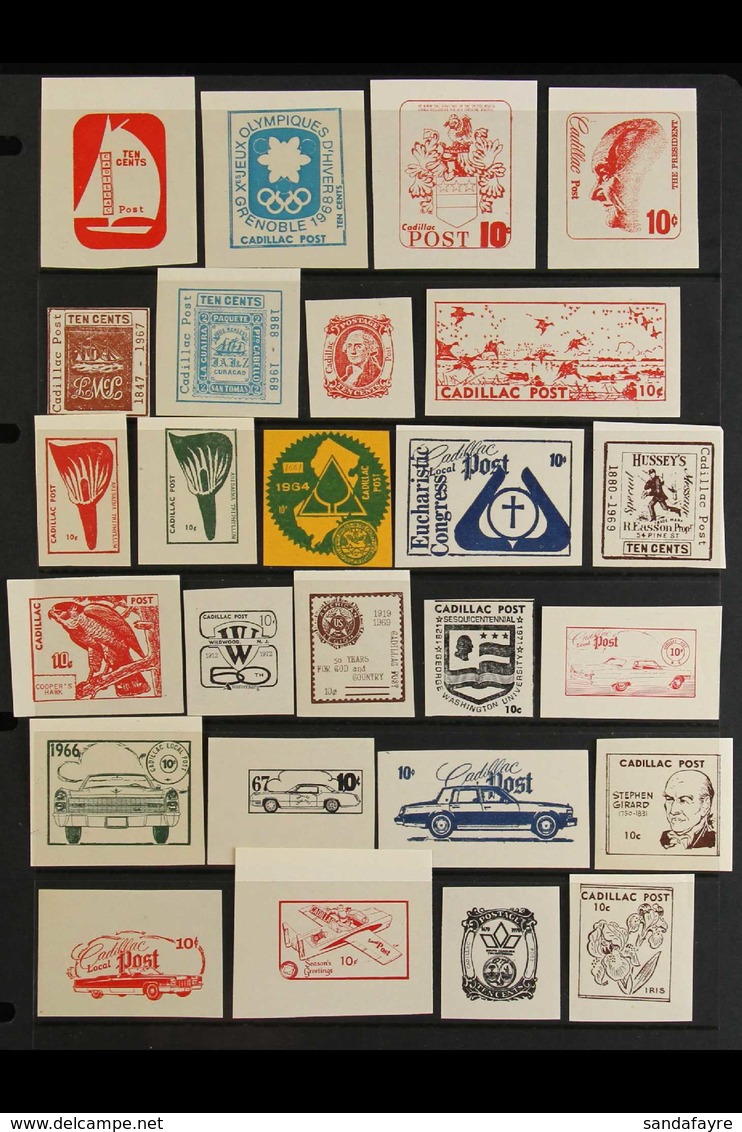 CADILLAC LOCAL POST 1960's - 1970's Superb Never Hinged Mint Collection Of All Different Local Stamps Presented On Stock - Otros & Sin Clasificación