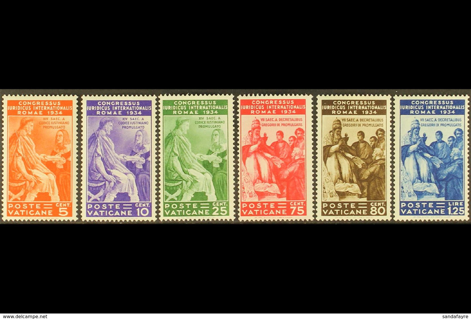 1935 International Juridical Congress, Rome Set, Sass S.10, SG 41/46, Very Fine Mint (6 Stamps) For More Images, Please  - Sonstige & Ohne Zuordnung